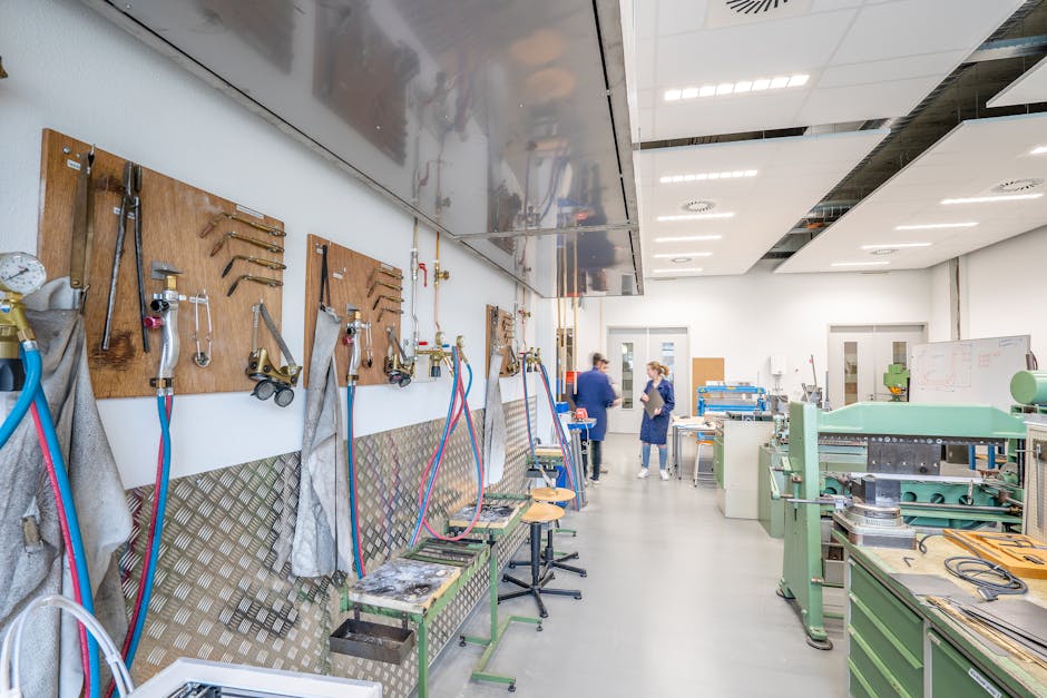 Just-in-Time Produktionslinie in einem deutschen Fertigungsbetrieb